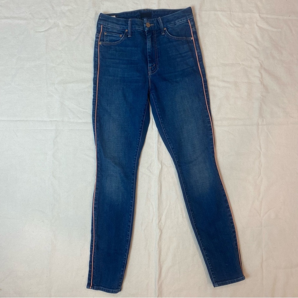Mother Jeans High Waisted Looker Size 26 What I Had Before I Had You Piped Pink